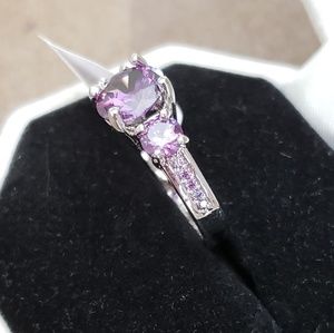 Filled Purple CZ Fashion Ring